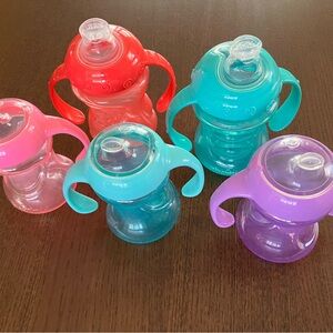 Set of 5 Colorful Kids Sippy Cup Set